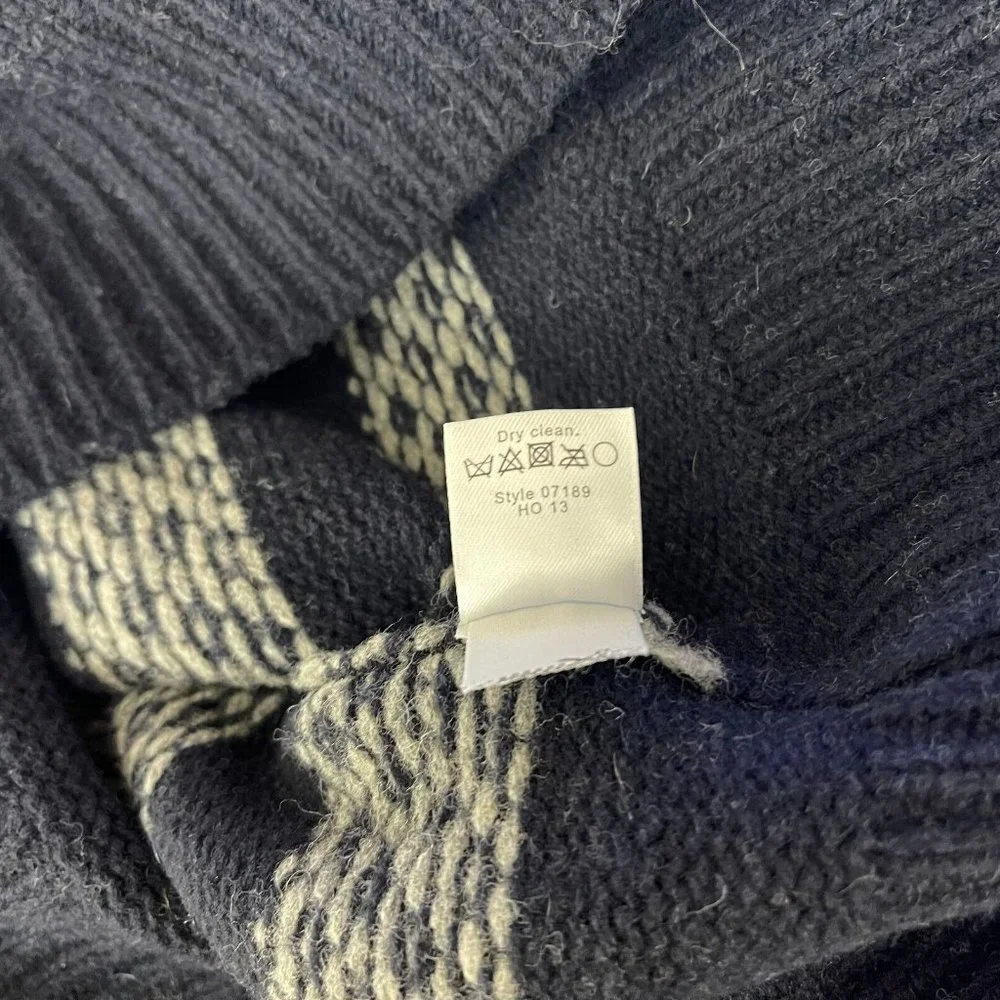 J Crew Lambswool Stripe Sweater Chunky Pullover Crew Neck Long Sleeve Men XL NWT